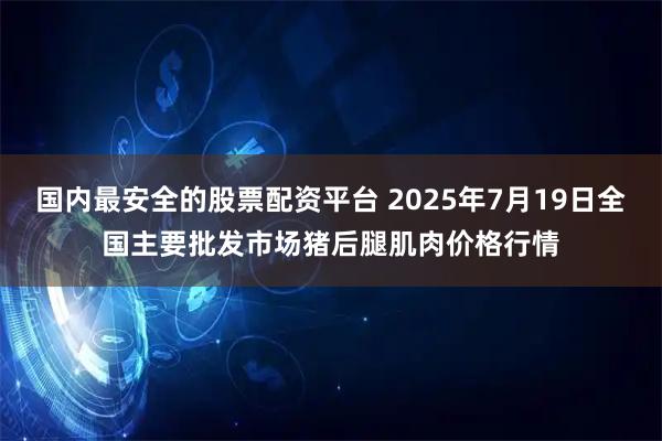 国内最安全的股票配资平台 2025年7月19日全国主要批发市场猪后腿肌肉价格行情