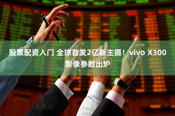 股票配资入门 全球首发2亿新主摄！vivo X300影像参数出炉